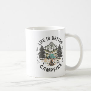 Mug La vie est meilleure au feu de camp drôle camp cam