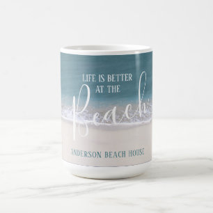 Mug La vie est meilleure aux photos de l'eau et de