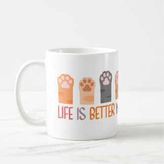 Mug La vie est meilleure avec des pattes