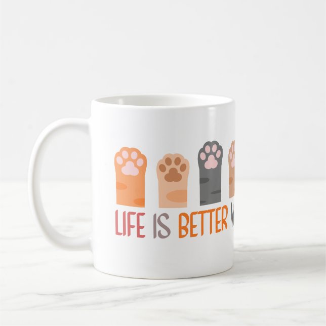 Mug La vie est meilleure avec des pattes (Gauche)