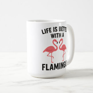 Mug la vie est meilleure avec flamant rose