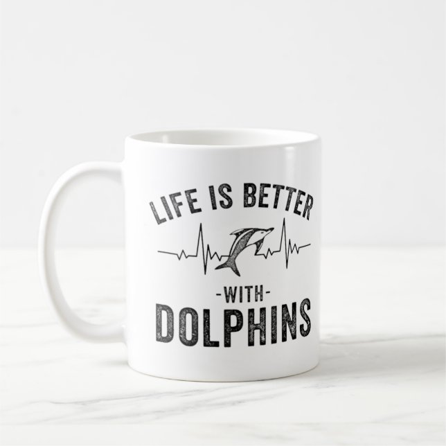 Mug La vie est meilleure avec la ligne de rythme cool  (Gauche)
