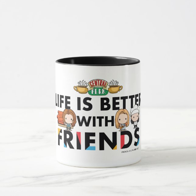 Mug La vie est meilleure avec l'art Chibi FRIENDS™ (Centre)