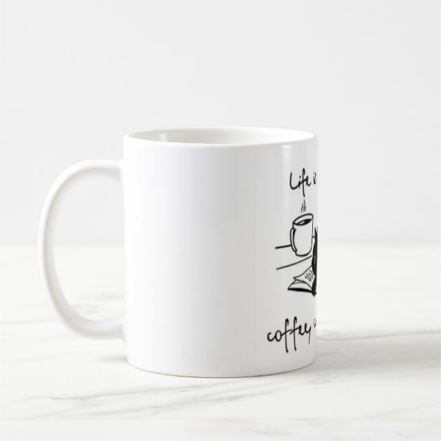Mug La vie est meilleure avec le café, les chats et le (Gauche)