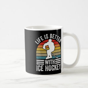 Mug La vie est meilleure avec le hockey sur glace Funn