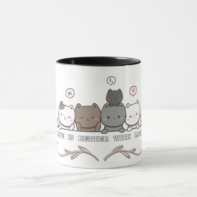 Mug La vie est meilleure avec les chats (Centre)