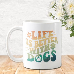 Mug La Vie Est Meilleure Avec Les Chiens Retro Super M
