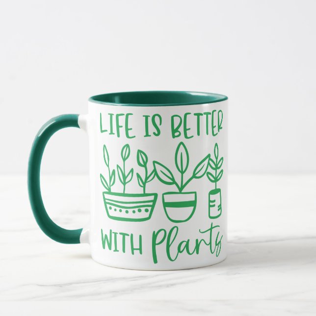 MUG LA VIE EST MEILLEURE AVEC LES PLANTES (Gauche)