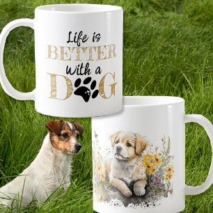 Mug La vie est meilleure avec un cadeau de Labrador