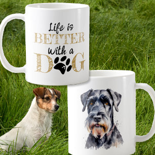 Mug La vie est meilleure avec un cadeau géant Schnauze