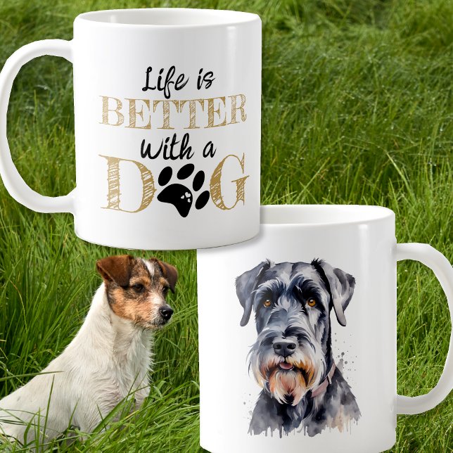 Mug La vie est meilleure avec un cadeau géant Schnauze (Créateur téléchargé)