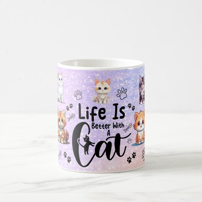 Mug la vie est meilleure avec un chat (Centre)