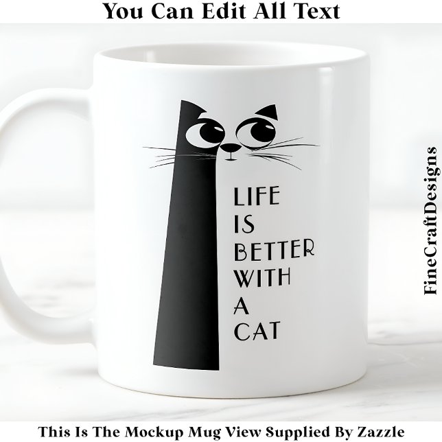 Mug La Vie Est Meilleure Avec Un Chat Ou Chats 054 Cit (Créateur téléchargé)