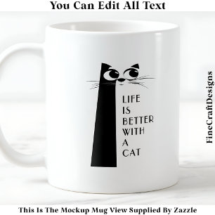 Mug La vie est meilleure avec un chat ou des chats 055