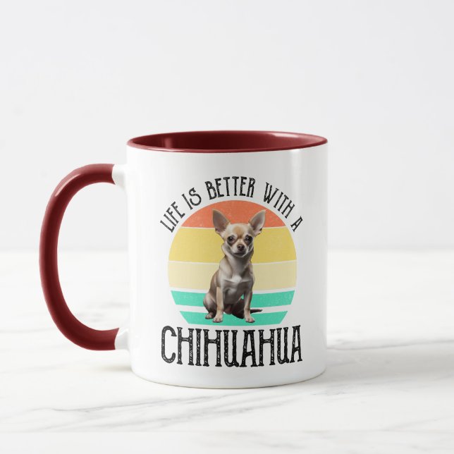 Mug La Vie Est Meilleure Avec Un Chihuahua (Gauche)