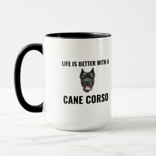 Mug La vie est meilleure avec un corso de canne