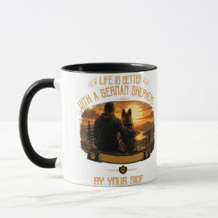 Mug La vie est meilleure avec un père berger allemand