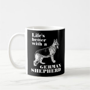 Mug La vie est meilleure avec une citation de chien be