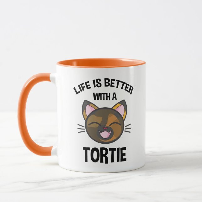 Mug La Vie Est Meilleure Avec Une Tortie (Gauche)