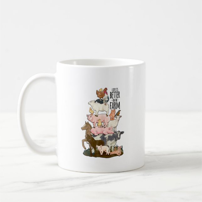 Mug La Vie Est Meilleure Dans L'Agriculture Amusante D (Gauche)
