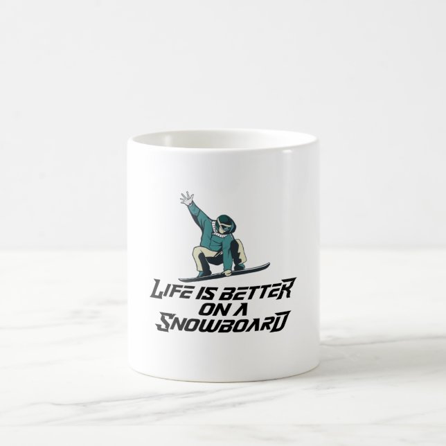 Mug la vie est meilleure en snowboard (Centre)
