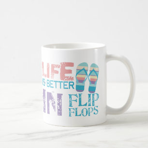 Mug La vie est meilleure en tongs