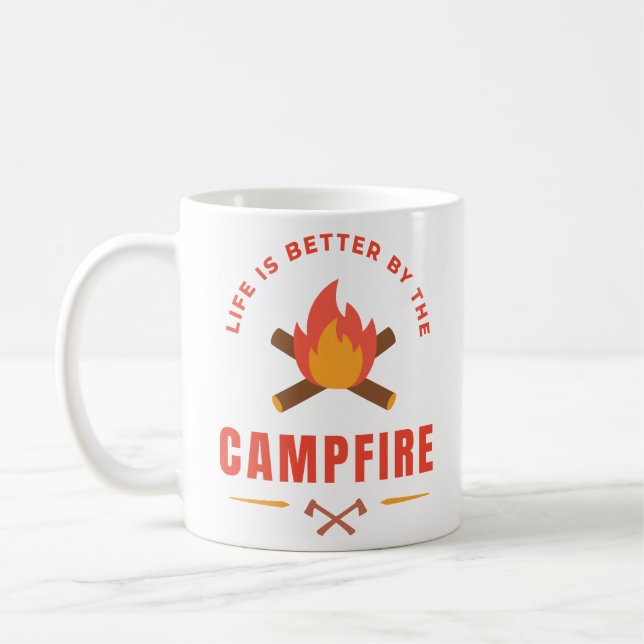 Mug La vie est meilleure par le feu de camp (Gauche)