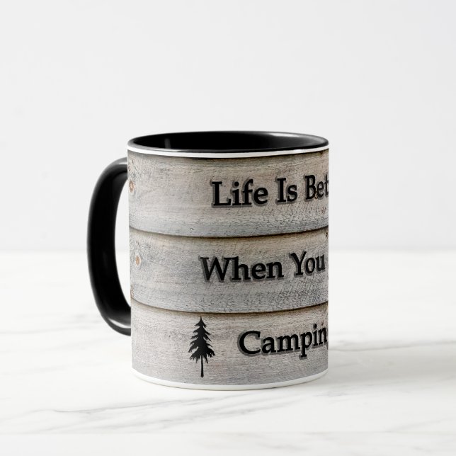 Mug La vie est meilleure quand on campe (Devant gauche)