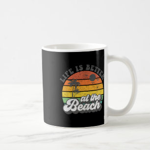 Mug La Vie Est Mieux À La Plage Rétro Vacances Été