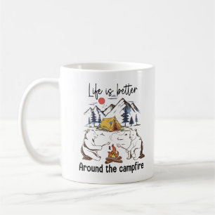 Mug La Vie Est Mieux Autour Du Feu De Campagne