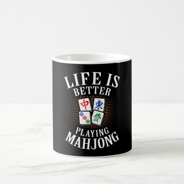 Mug La vie est mieux jouer Mahjong Funny Mahjong Maman (Centre)