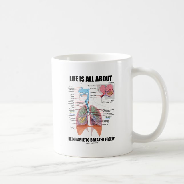 Mug La vie est tout au sujet de pouvoir respirer (Droite)