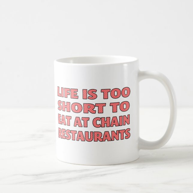 Mug La vie est trop courte pour être mangée dans les c (Droite)