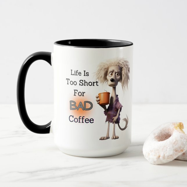 MUG LA VIE EST TROP COURTE POUR LE MAUVAIS CAFÉ (Avec donut)
