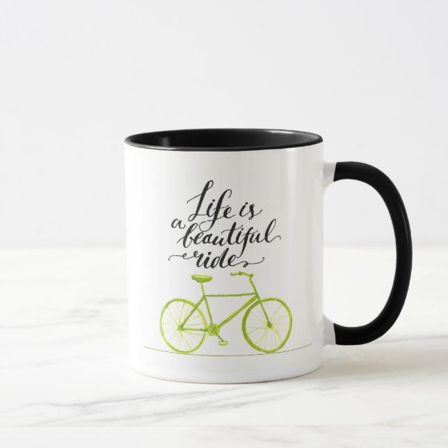 Mug La vie est un beau vert de chaux de tour (Droite)