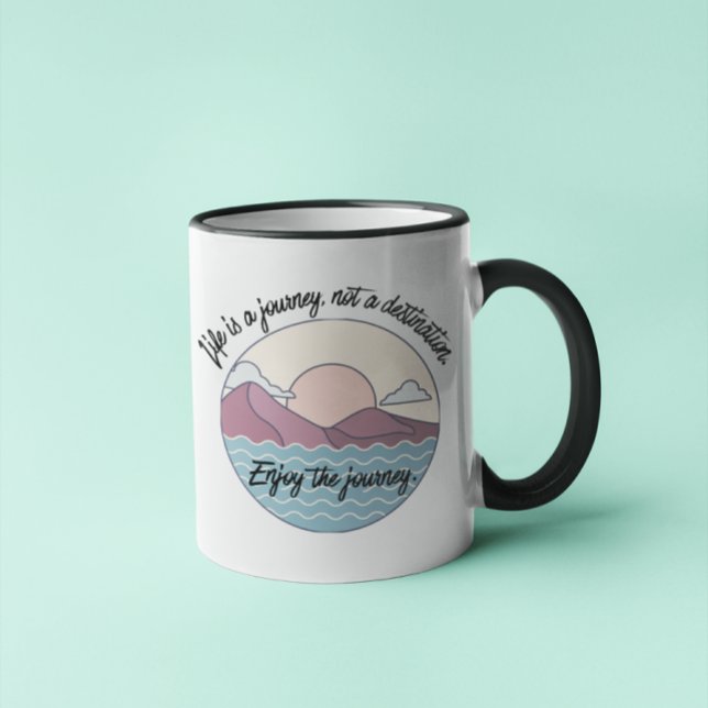 Mug La vie est un voyage inspirant Dire un cadeau Cool (Créateur téléchargé)