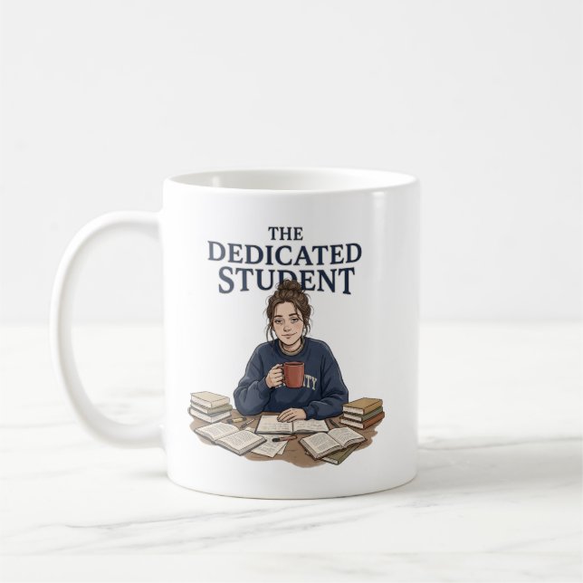 Mug La vie étudiante dévouée Collège Drôle (Gauche)