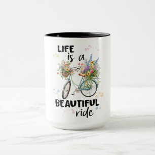 Mug La Vie Inspirationnelle Est Un Beau Vélo À Voiture
