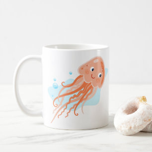 Mug La vie marine. Méduses. Un monde sous-marin mignon
