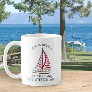 Mug La vie nautique familiale est meilleure au lac
