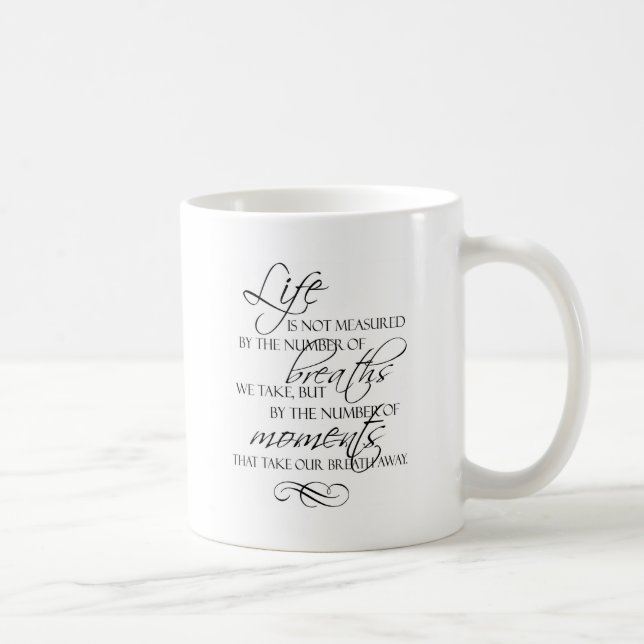 Mug La vie n'est pas mesurée par les souffles que nous (Droite)