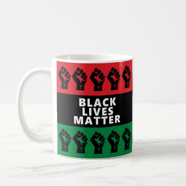 MUG LA VIE NOIRE IMPORTE ARRÊTER LE RACISME L'ÉGALITÉ  (Gauche)