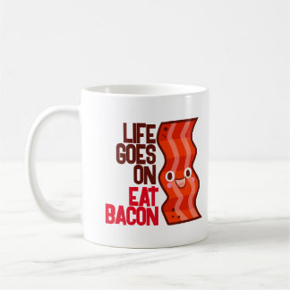 Mug La vie personnalisable continue sur T-shirt Bacon 