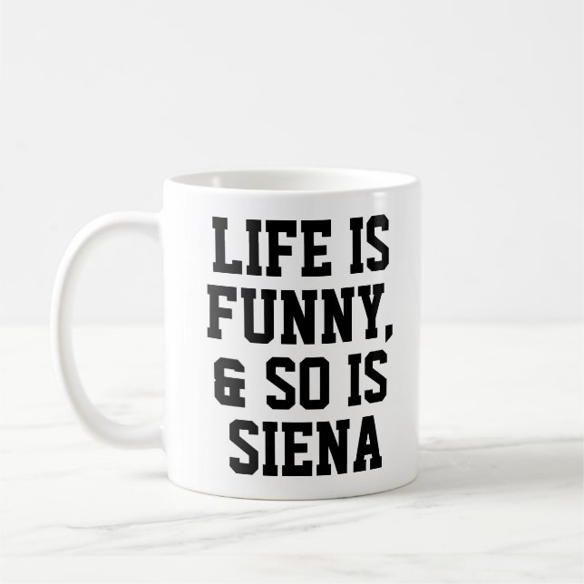 Mug La vie personnalisée est amusant Humour Citation S (Gauche)