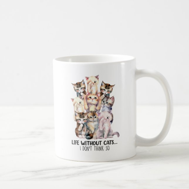 Mug La vie sans chats ? Je ne le pense pas (Droite)