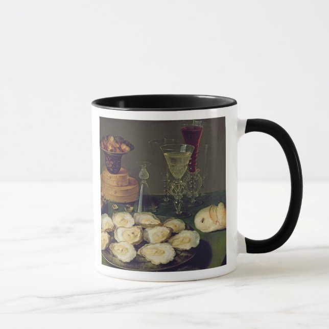 Mug La vie toujours avec les huîtres et les verres (Droite)