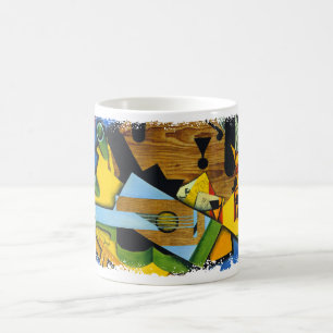 Mug La vie toujours avec une guitare par Juan Gris