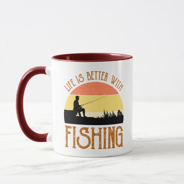 Mug La Vie Vaut Mieux Avec La Pêche (Gauche)