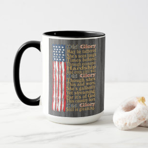 Mug La vieille gloire de l'Amérique, un poème bannière