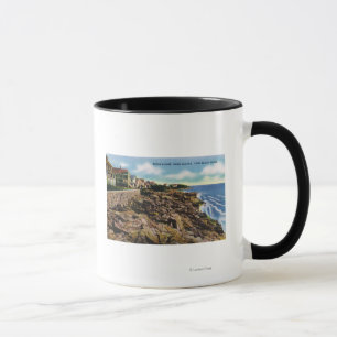 Mug La vue de l'union bluffe les roches et le surf à